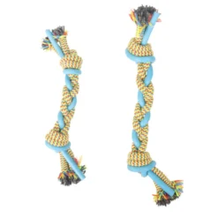 Tootoy! Pull Multi-texture Rope Azul Mordedor de cuerda para perro