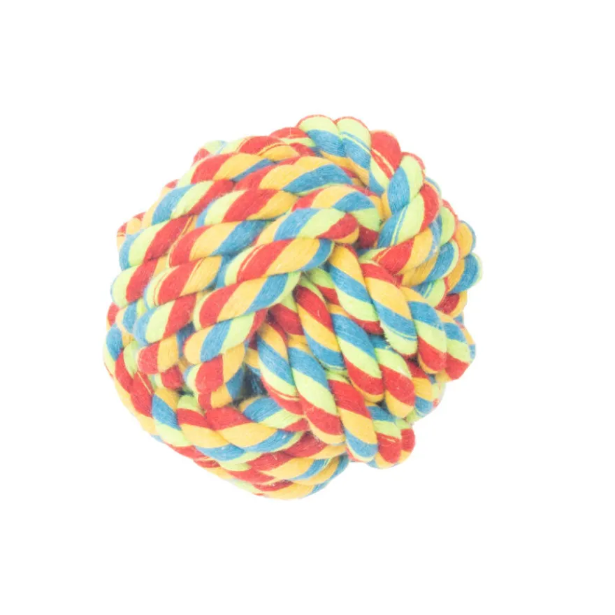 Tootoy! Pull Rope Ball Multicolor pelota de cuerda para perro