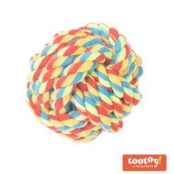 Tootoy! Pull Rope Ball Multicolor pelota de cuerda para perro
