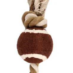 Tootoy! Pull RopeTennisball Natural pelota de tennis con cuerda para perros