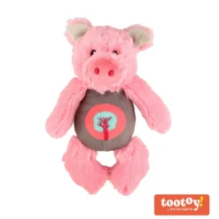 Tootoy! Puppy Pink Pig Cuddler peluche para perros