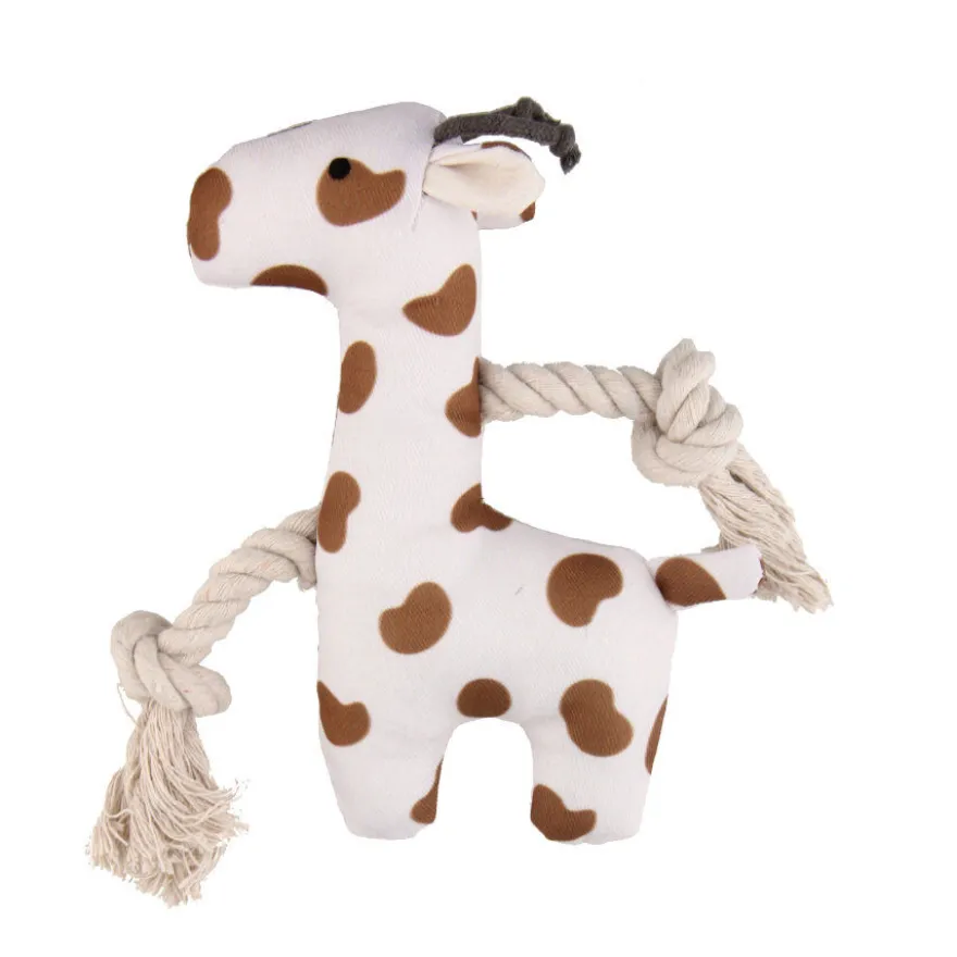 Tootoy! Puppy White Giraffe peluche con sonido para perros
