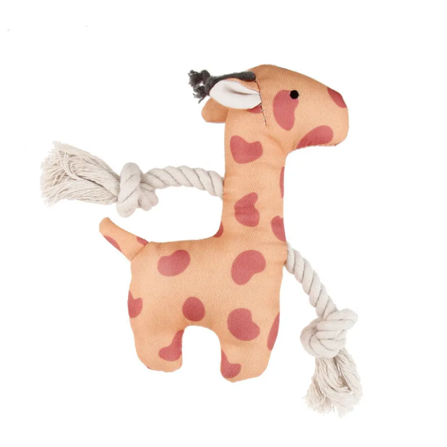 Tootoy! Puppy Yellow Giraffe peluche con sonido para perros