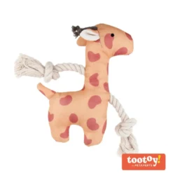 Tootoy! Puppy Yellow Giraffe peluche con sonido para perros
