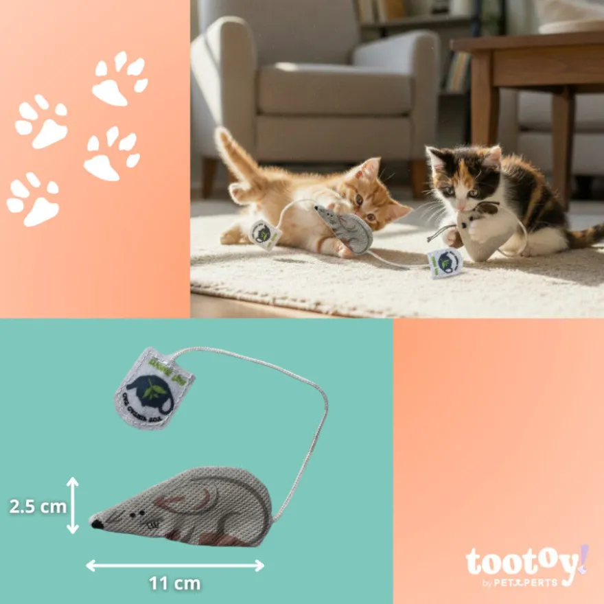 Tootoy! Ratón de Tela con Catnip para gatitos