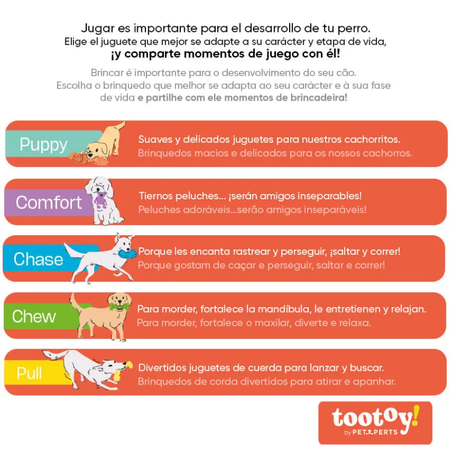 Tootoy! Tartan Bone Cuddler Grey Hueso de Peluche para perros