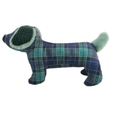 Tootoy! Tartan Dog Cuddler Blue Peluche para perros salchicha