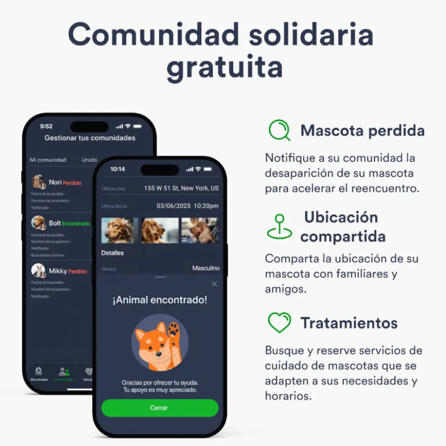 Trackimo Localizador GPS Petloc8 4G para perros y gatos