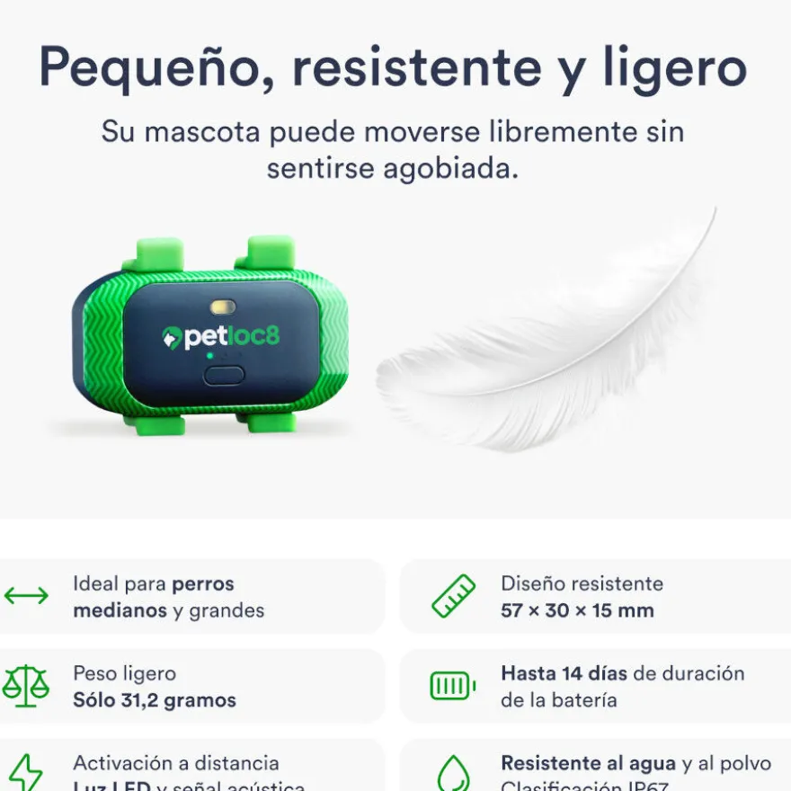 Trackimo Localizador GPS Petloc8 4G para perros y gatos