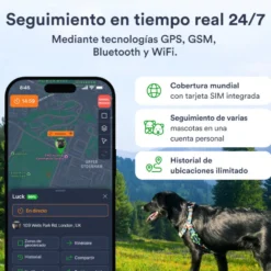 Trackimo Localizador GPS Petloc8 Mini 4G para perros y gatos pequeños