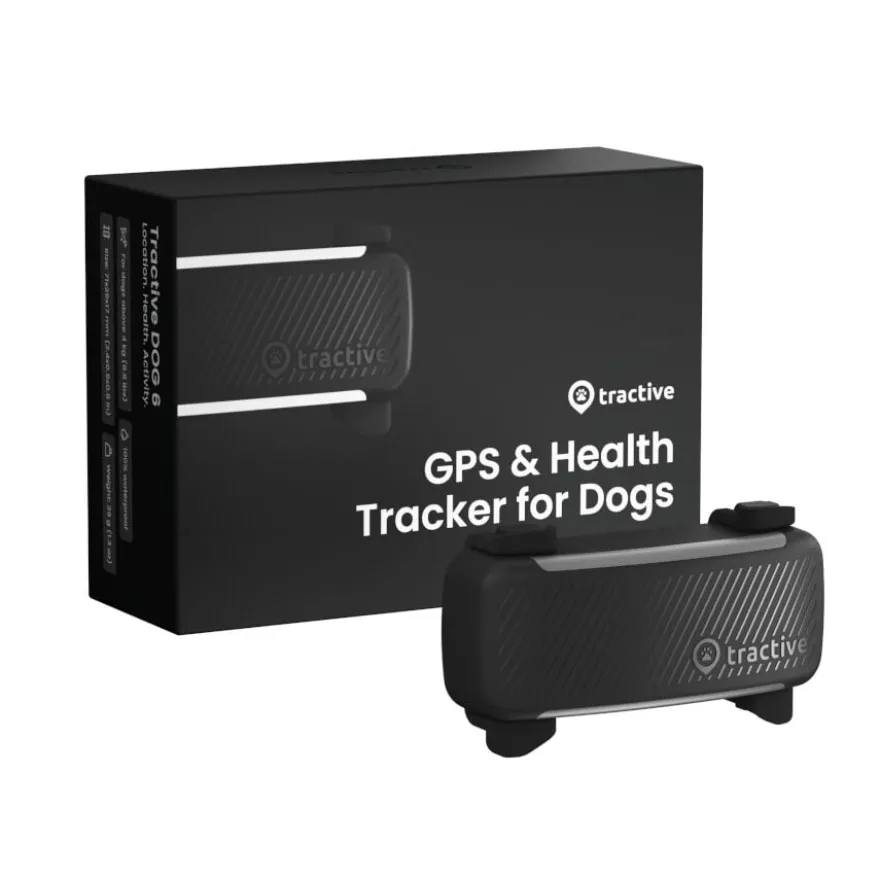 Tractive GPS Dog 6 Negro Rastreador para perros