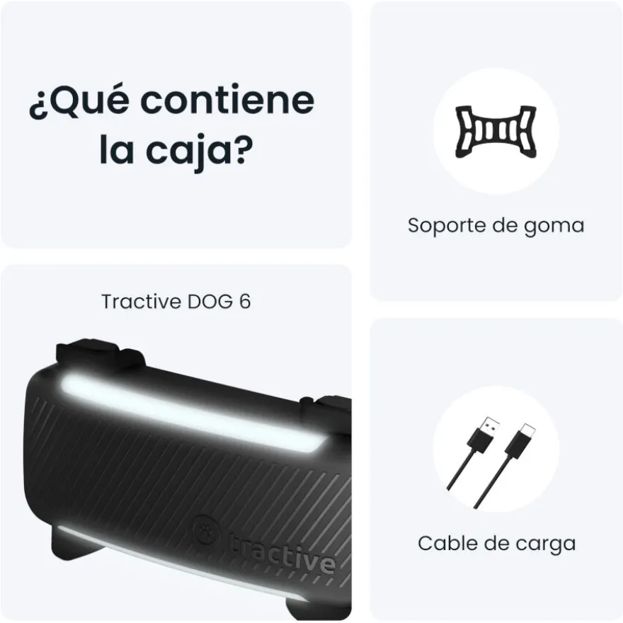 Tractive GPS Dog 6 Negro Rastreador para perros
