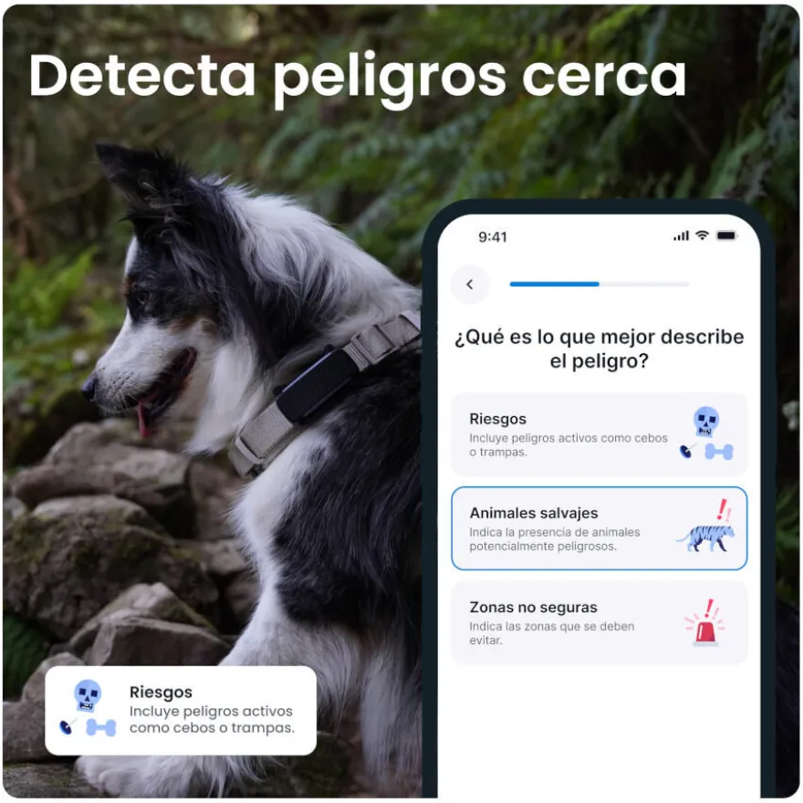 Tractive GPS Dog 6 Negro Rastreador para perros