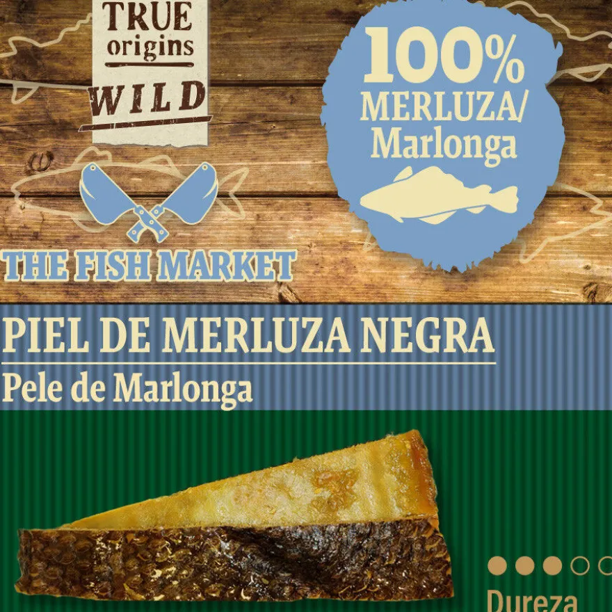 True Origins Piel Merluza Negra Snack para perros