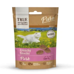 True Origins Pure Bocaditos Adult Crunchy de Cerdo para gatos