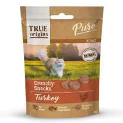 True Origins Pure Bocaditos Adult Crunchy de Pavo para gatos