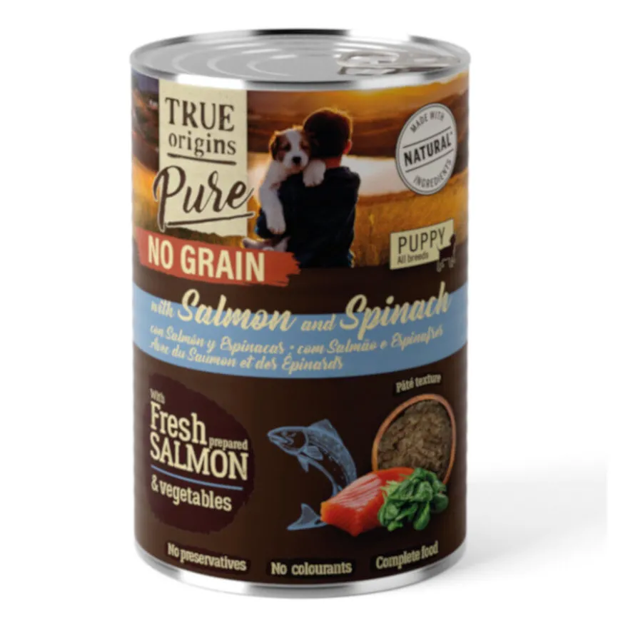 True Origins Pure con Salmón lata para cachorros
