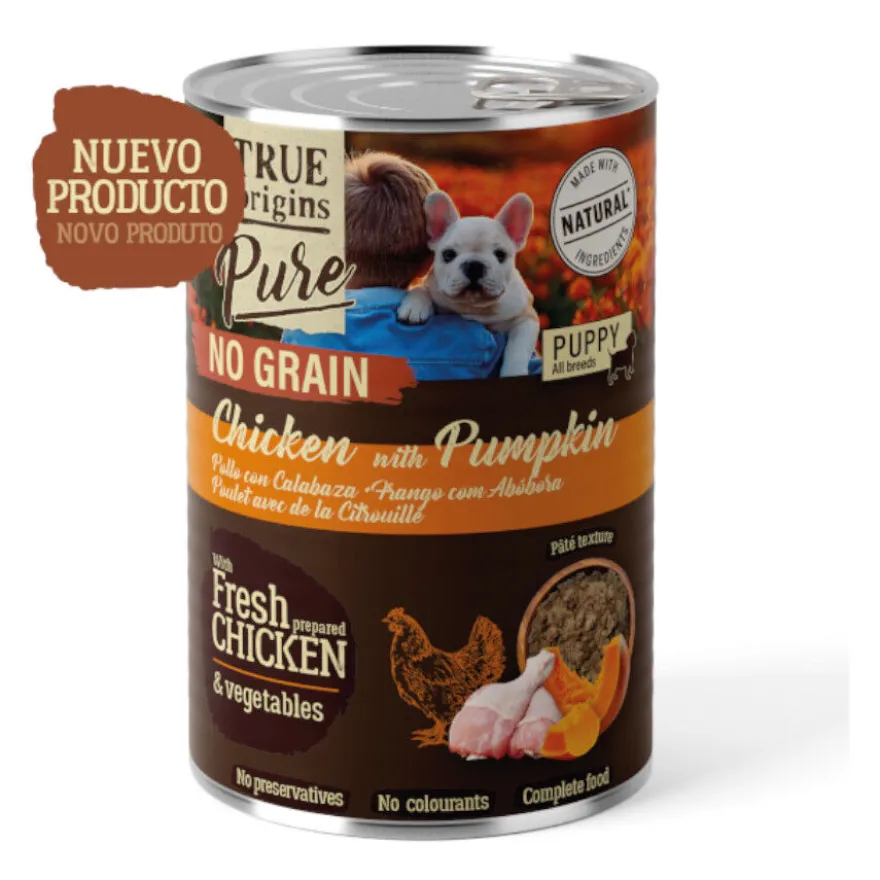 True Origins Pure Pollo lata para cachorros