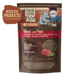 True Origins Pure Vacuno con Guisantes sobre para Perros