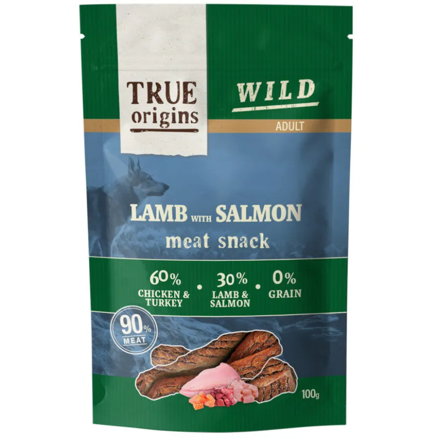 True Origins Tiras Wild Adult Cordero con Salmón para perros