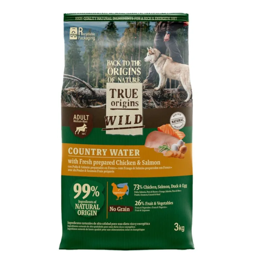 True Origins Wild Adult Country Water Pollo y Salmón pienso para perros