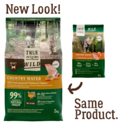 True Origins Wild Adult Country Water Pollo y Salmón pienso para gatos