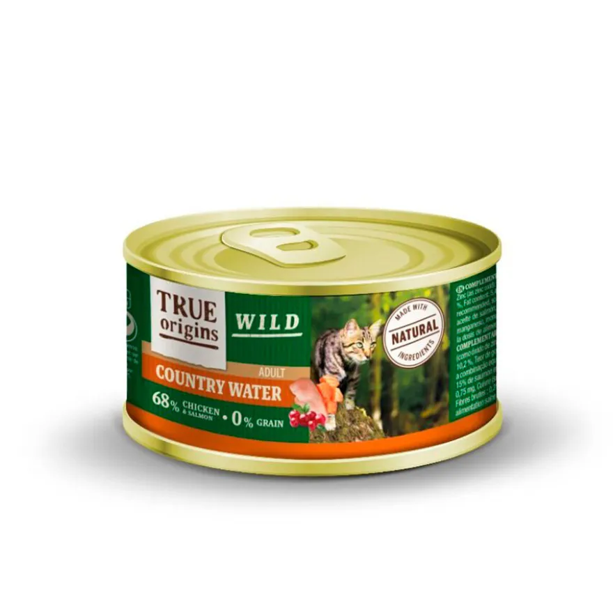 True Origins Wild Adult Country Water Pollo y Salmón lata para gatos