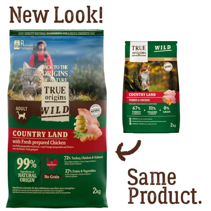 True Origins Wild Adult Pollo y Pavo Pienso para gatos