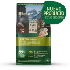 True Origins Wild Greenlands Jabalí pienso para gatos
