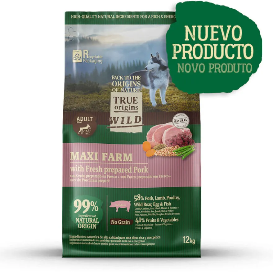 True Origins Wild Maxi Farm Cerdo pienso para perros