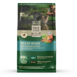 True Origins Wild Ocean River Salmón y Trucha pienso para gatitos
