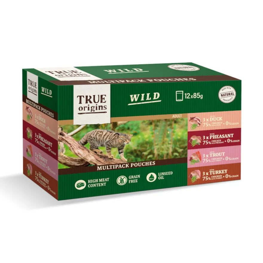 True Origins Wild Pouches Filete en Salsa para gatos