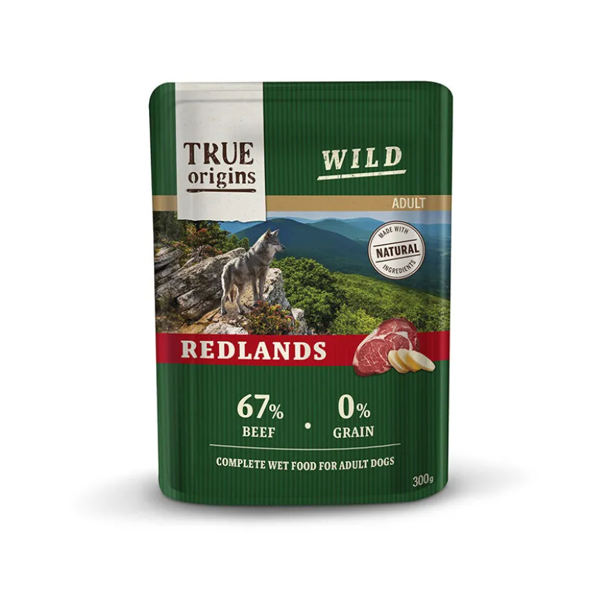 True Origins Wild Redlands Ternera sobre para perros