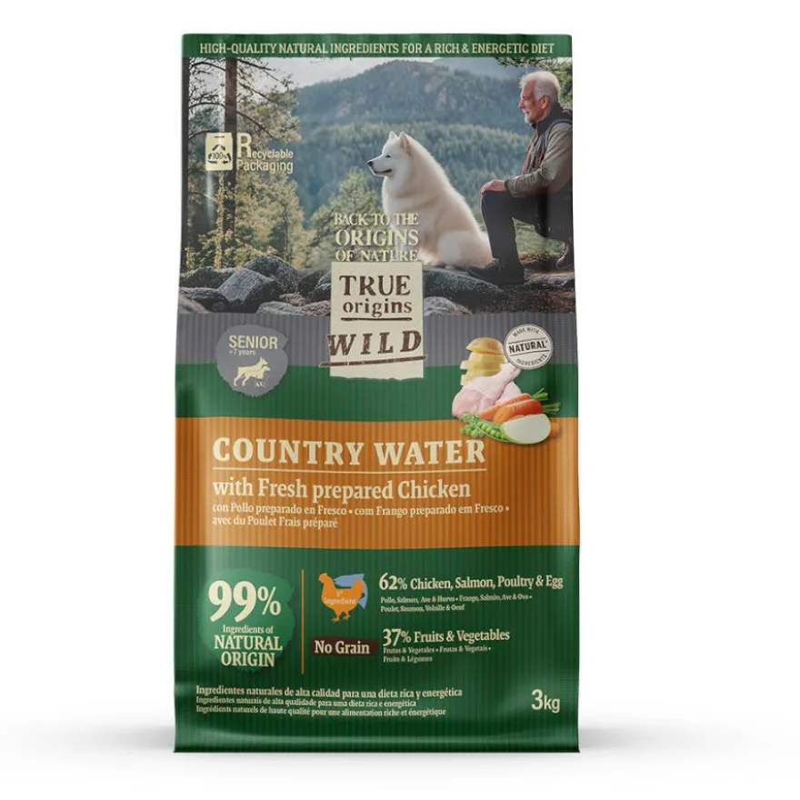 True Origins Wild Senior Country Water Pollo pienso para perros