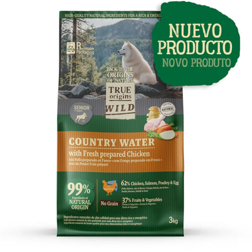 True Origins Wild Senior Country Water Pollo pienso para perros