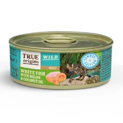 True Origins Wild Summer Pescado Blanco con Gambas en Paté lata para gatos
