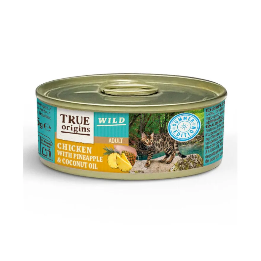 True Origins Wild Summer Pollo con Piña y Aceite de Coco en Paté lata para gatos