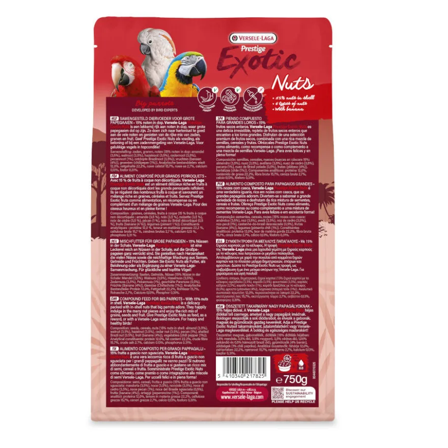 Versele-Laga Prestige Exotic Nuts semillas para loros