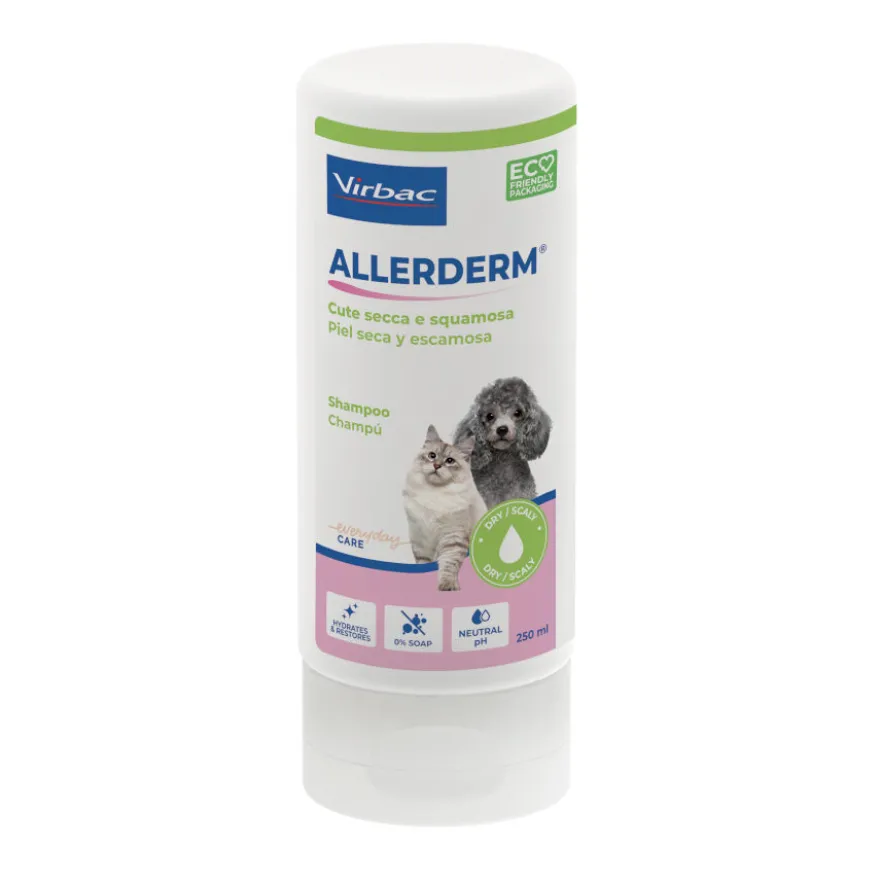 Vibac Allerderm Champú Piel Seca y Escamosa para perros y gatos