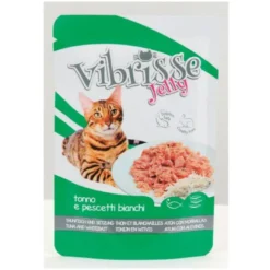 Vibrisse Jelly Atún y Pescado Blanco en gelatina sobre para gatos