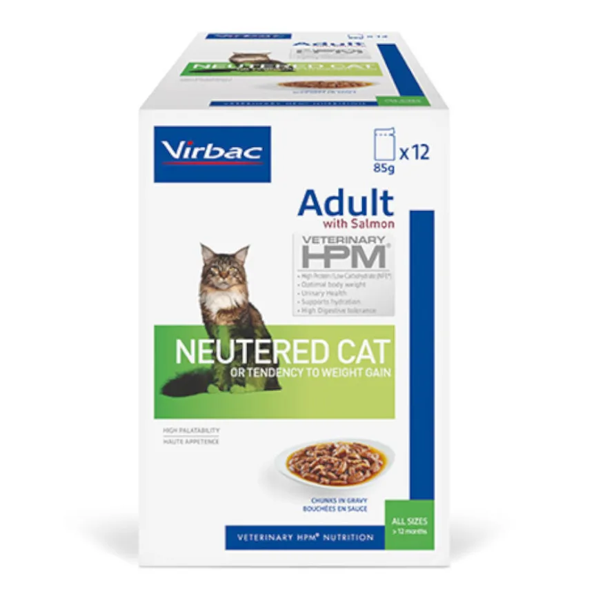 Virbac Adult HPM Neutered Salmón Sobre en Salsa para gatos