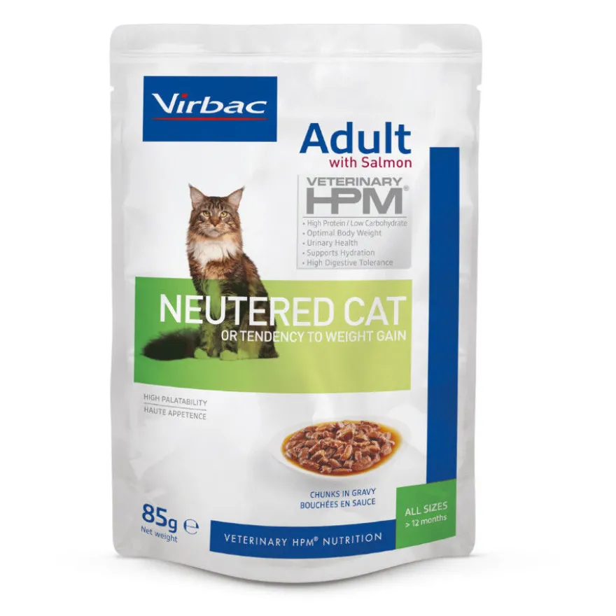 Virbac Adult HPM Neutered Salmón Sobre en Salsa para gatos
