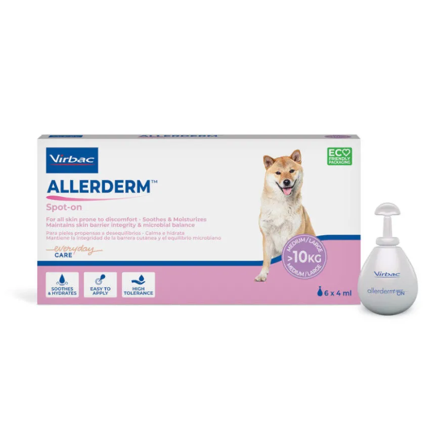 Virbac Allerderm spot on Pipetas dermatológicas para el cuidado de la piel Perros y Gatos.