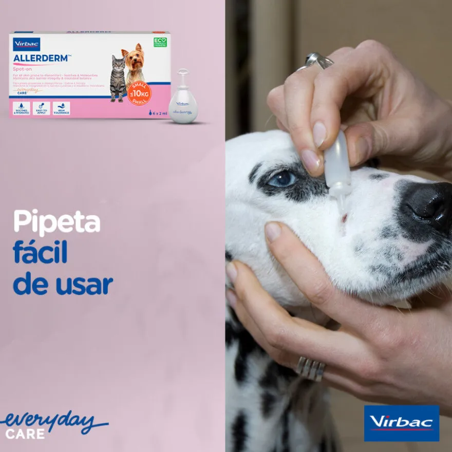 Virbac Allerderm spot on Pipetas dermatológicas para el cuidado de la piel Perros y Gatos.