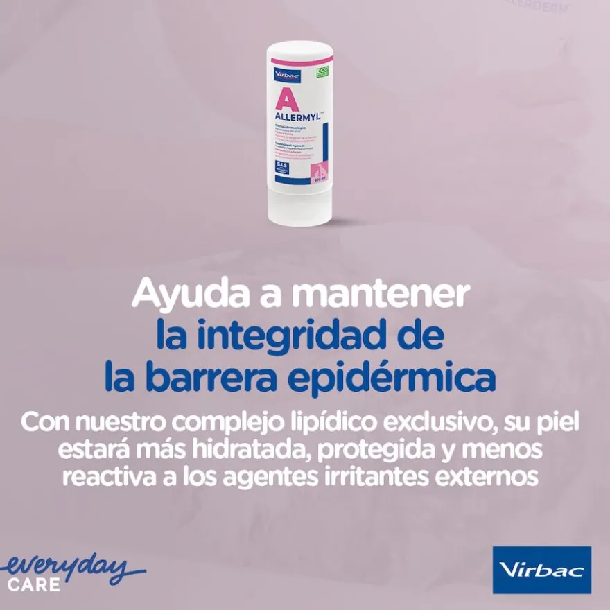Virbac Allermyl Champú dermatológico para piel sensible de perros y gatos