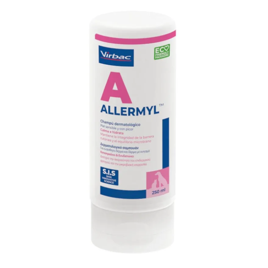 Virbac Allermyl Champú dermatológico para piel sensible de perros y gatos