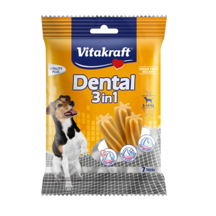 Vitakraft Dental 3 en 1 Snack para perros pequeños