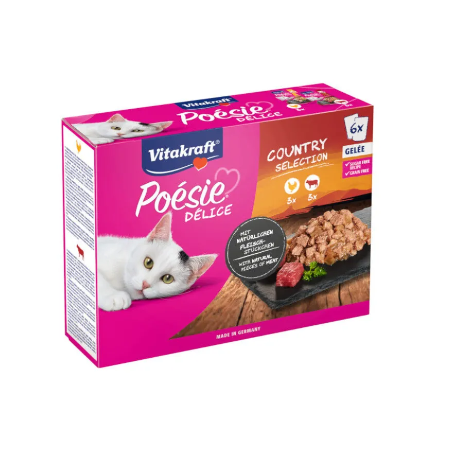 Vitakraft Poésie Delice plus Pollo y Ternera sobre Gelatina para gatos