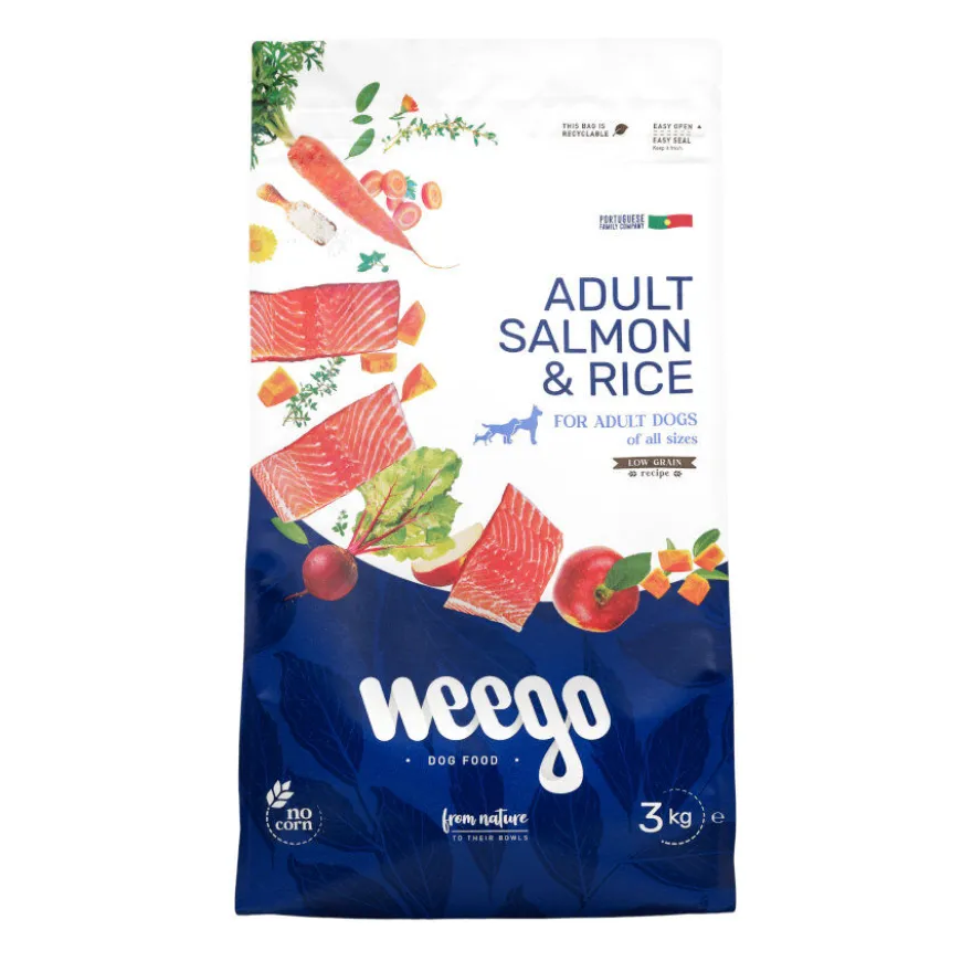 Weego Low Grain Salmón y Arroz pienso para perros