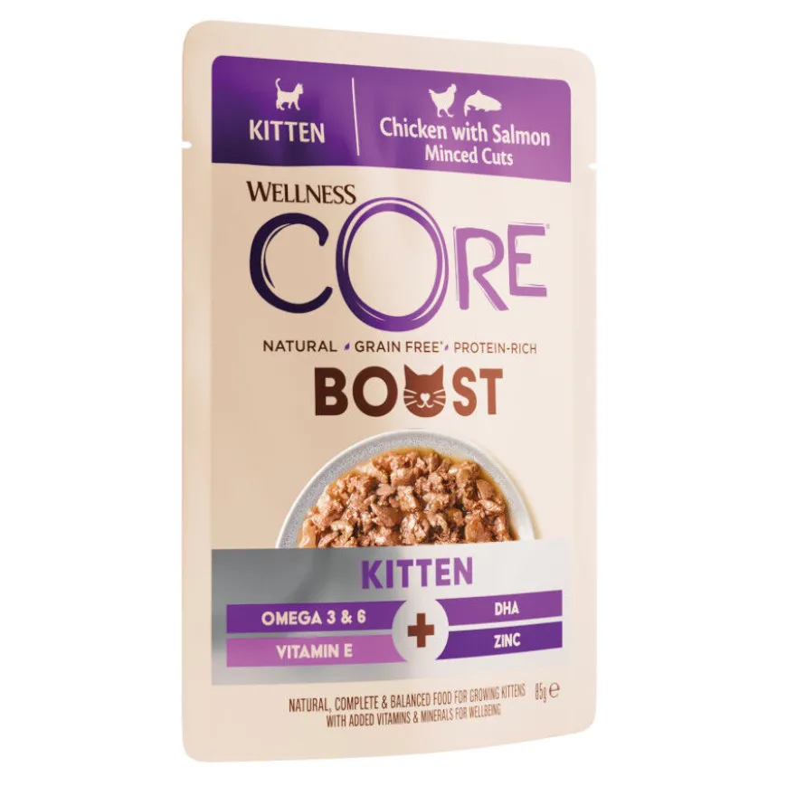 Wellness Core Boost Sobre Pollo y Salmón para gatito